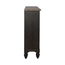 Americana Farmhouse Hall Buffet in Dusty Taupe & Black