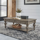 Liberty Furniture Americana Farmhouse Rectangular Cocktail Table in Dusty Taupe