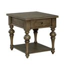 Liberty Furniture Americana Farmhouse End Table in Dusty Taupe image