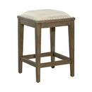 Liberty Furniture Americana Farmhouse Upholstered Console Stool in Dusty Taupe