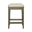 Liberty Furniture Americana Farmhouse Upholstered Console Stool in Dusty Taupe image