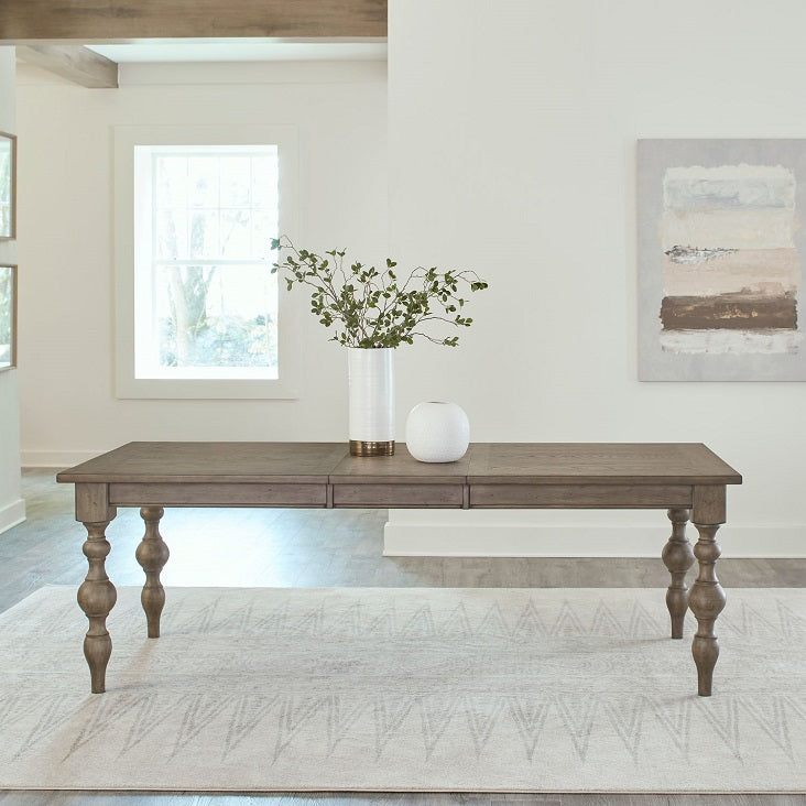 Liberty Furniture Americana Farmhouse Rectangular Leg Table in Dusty Taupe