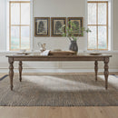 Americana Farmhouse Rectangular Leg Table in Dusty Taupe & Black image