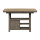 Liberty Furniture Lindsey Farm Kitchen Island in Gray and Sandstone