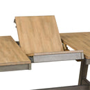 Liberty Furniture Lindsey Farm Trestle Dining Table in Gray and Sandstone