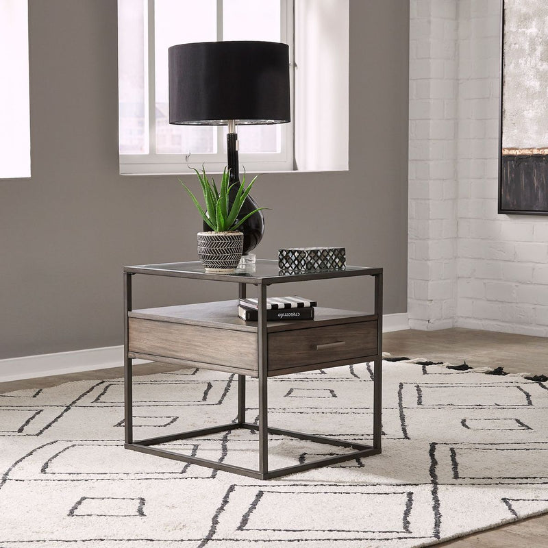 Liberty Furniture Jamestown End Table in Brown