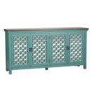 Kensington 4 Door Accent Cabinet in Turquoise image