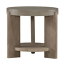 Affinity Round End Table in Dusty Taupe with Concrete Top image