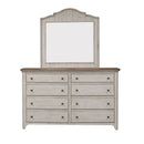 Farmhouse Reimagined Queen Poster Bed, Dresser & Mirror