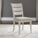 Liberty Furniture Farmhouse Reimagined Ladder Back Upholstered Side Chair (RTA) in Antique White (Set of 2) image