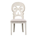 Liberty Furniture Farmhouse Reimagined Splat Back Side Chair (RTA) in Antique White (Set of 2)