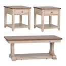 Farmhouse Reimagined 3 Piece Set (1-Cocktail 2-End Tables)