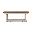 Farmhouse Reimagined Rectangular Cocktail Table in Antique White