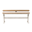 Farmhouse Reimagined Console Bar Table in Antique White