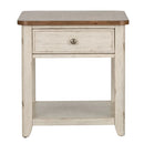Farmhouse Reimagined End Table with Basket in Antique White image