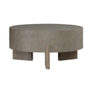 Affinity Round Cocktail Table in Dusty Taupe with Concrete Top