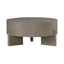 Affinity Round Cocktail Table in Dusty Taupe with Concrete Top