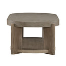 Affinity Oval Cocktail Table in Dusty Taupe with Concrete Top