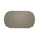 Affinity Oval Cocktail Table in Dusty Taupe with Concrete Top