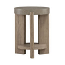 Affinity Chairside Table in Dusty Taupe with Concrete Top