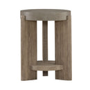 Affinity Chairside Table in Dusty Taupe with Concrete Top