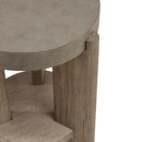 Affinity Chairside Table in Dusty Taupe with Concrete Top