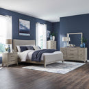 New Haven Queen Uph Bed, Dresser & Mirror, Chest, Night Stand image