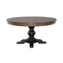 Americana Farmhouse Single Pedestal Table Base- Black image