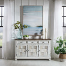 River Place Accent Server in Riverstone White & Tobacco image