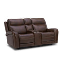 Blair Loveseat w/Console P2 & ZG in Cognac