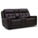 Liberty Furniture Carrington Loveseat w/Console P3 & ZG in Dark Brown