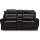 Liberty Furniture Carrington Loveseat w/Console P3 & ZG in Dark Brown image