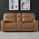 Bennett Loveseat with Console P2 & ZG in Butternut image