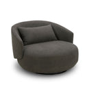 Haley Uph Swivel Cuddler Chair - Charcoal