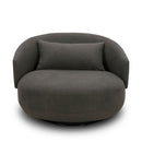 Haley Uph Swivel Cuddler Chair - Charcoal