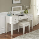 Liberty Furniture Stardust Vanity Desk in Iridescent White