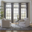 Liberty Furniture Saxton Upholstered Swivel Accent Chair in Ivory