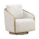 Nora Uph Swivel Accent Chair - Light Brown image
