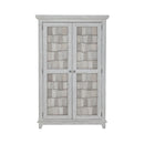 River Place Armoire in Riverstone White and Tobacco image