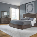 Cascade Falls King California Panel Bed, Dresser & Mirror image