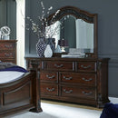 Messina Estates King Poster Bed, Dresser & Mirror, Chest, Night Stand