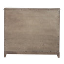 Belmar 9 Drawer Bureau Dresser in Washed Taupe and Silver Champagne image