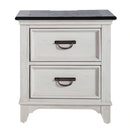 Allyson Park 2 Drawer Nightstand with Charging Station in White image