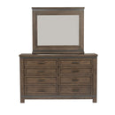 Thornwood Hills King Two Sided Storage Bed, Dresser & Mirror, Night Stand