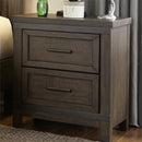 Liberty Furniture Thornwood Hills 2 Drawer Nightstand in Rock Beaten Gray