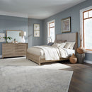 Brentwood Queen Uph Bed, Dresser & Mirror image