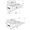 Zuma Dual Power Reclining Loveseat