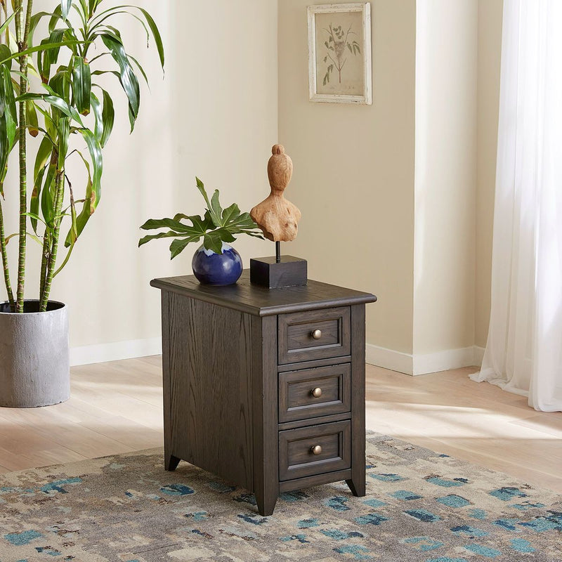 Liberty Furniture Mill Creek Chair Side Table in Peppercorn
