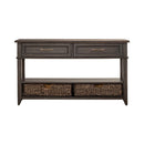 Mill Creek 2 Drawer Sofa Table in Peppercorn