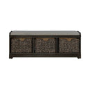 Liberty Furniture Mill Creek Wall Bench in Peppercorn